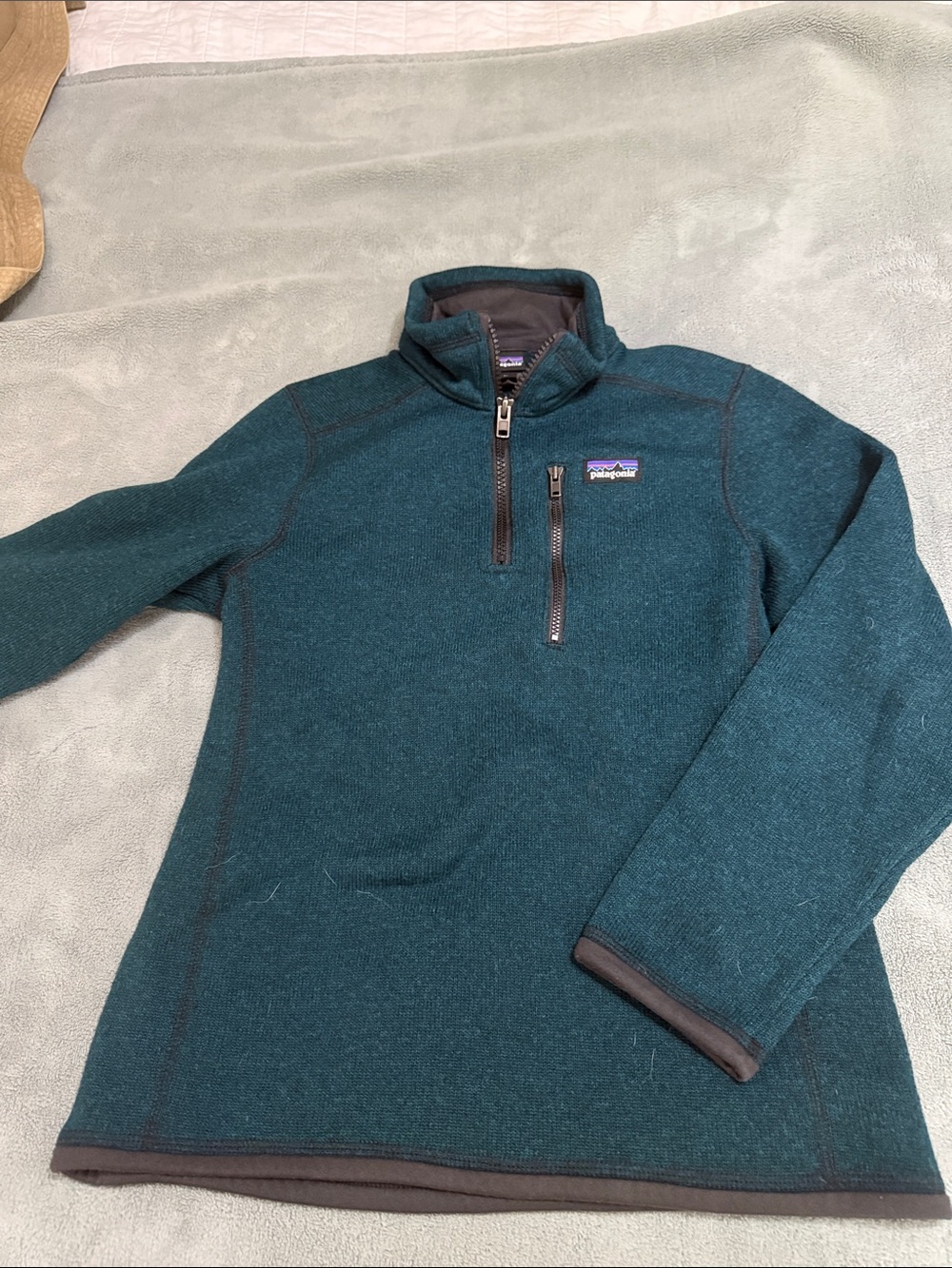 Patagonia Teal Half-Zip Fleece Pullover
